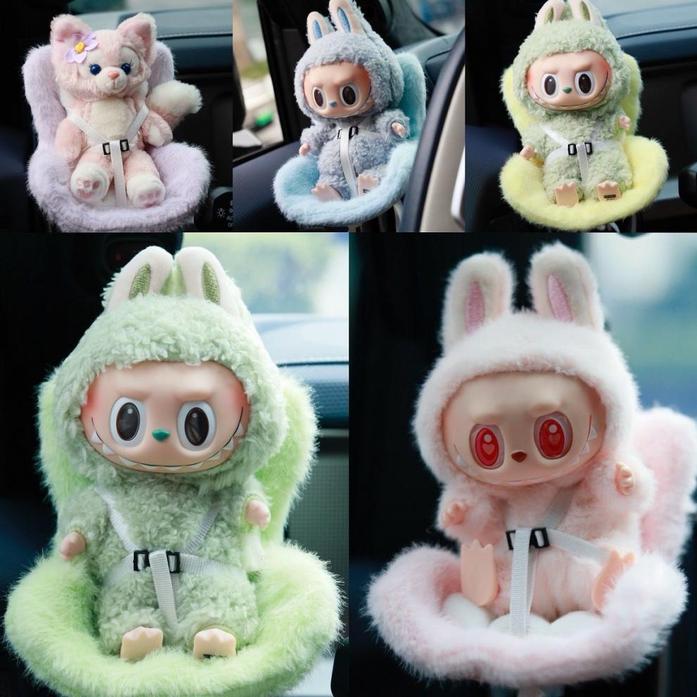Labubu Green Car Seat Cushion Set