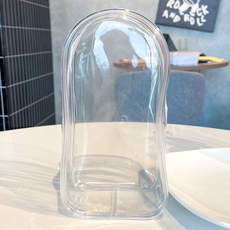 LABUBU Clear PVC Doll Protector – Dustproof Oval Hanging Bag for Storage & Travel