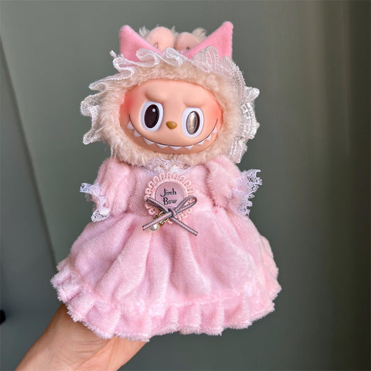 17cm Labubu Outfit - Pink Dress Set