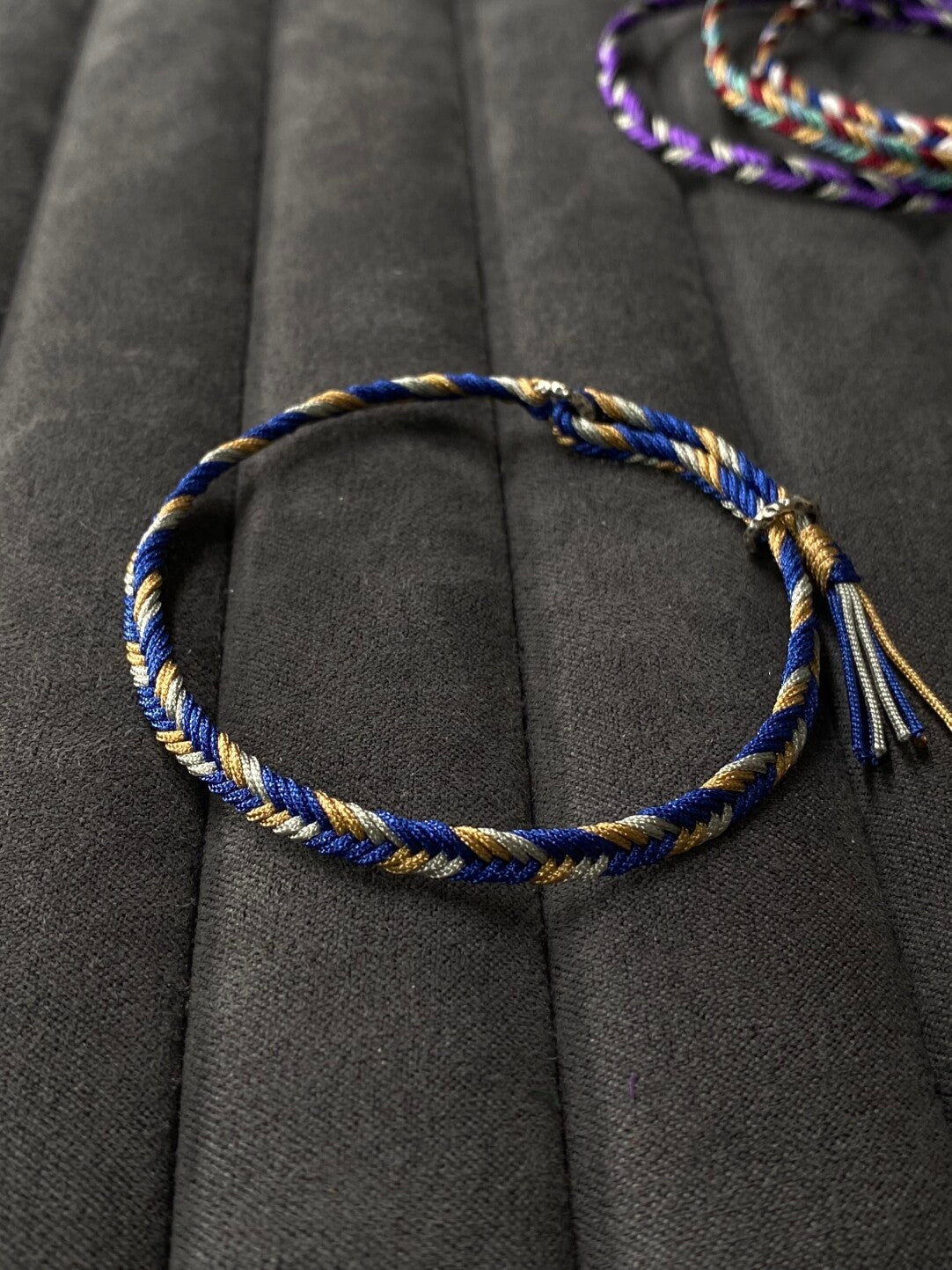 Midnight Gilt- Herringbone Bracelet- 925 Silver
