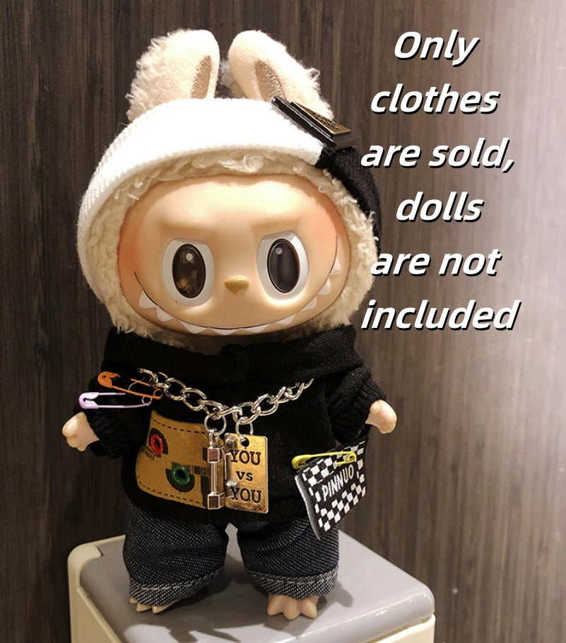 Labubu Clothes-Cool Black Jeans