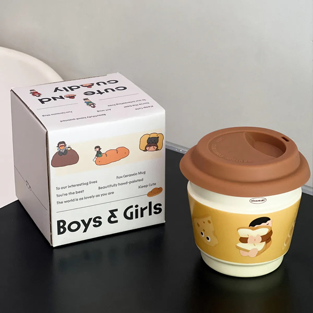 Cute Couple Mugs Set, Matching His and Hers Coffee Cups