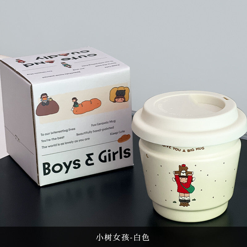 Cute Couple Mugs Set, Matching His and Hers Coffee Cups