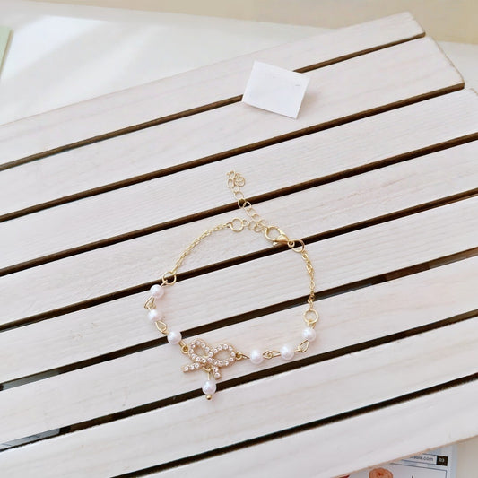 Labubu Doll Decoration - Pearl Bowtie Choker Necklace