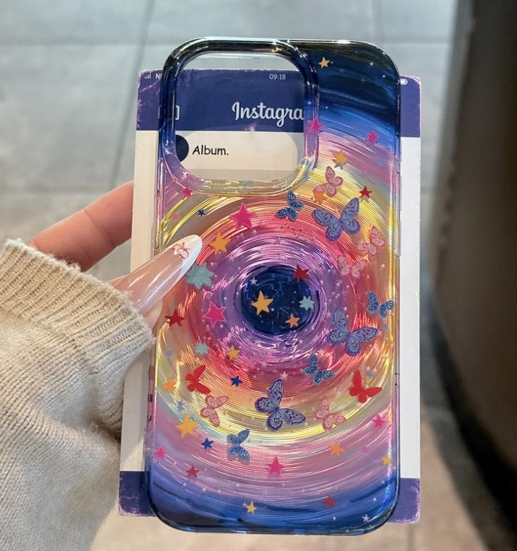 Dreamy Starry Swirl Butterfly Phone Case