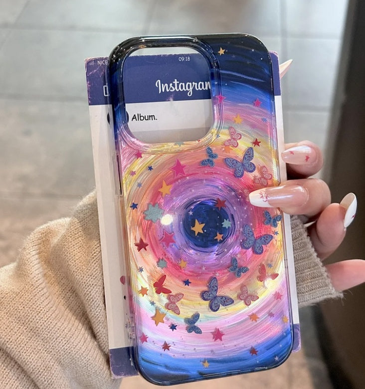 Dreamy Starry Swirl Butterfly Phone Case
