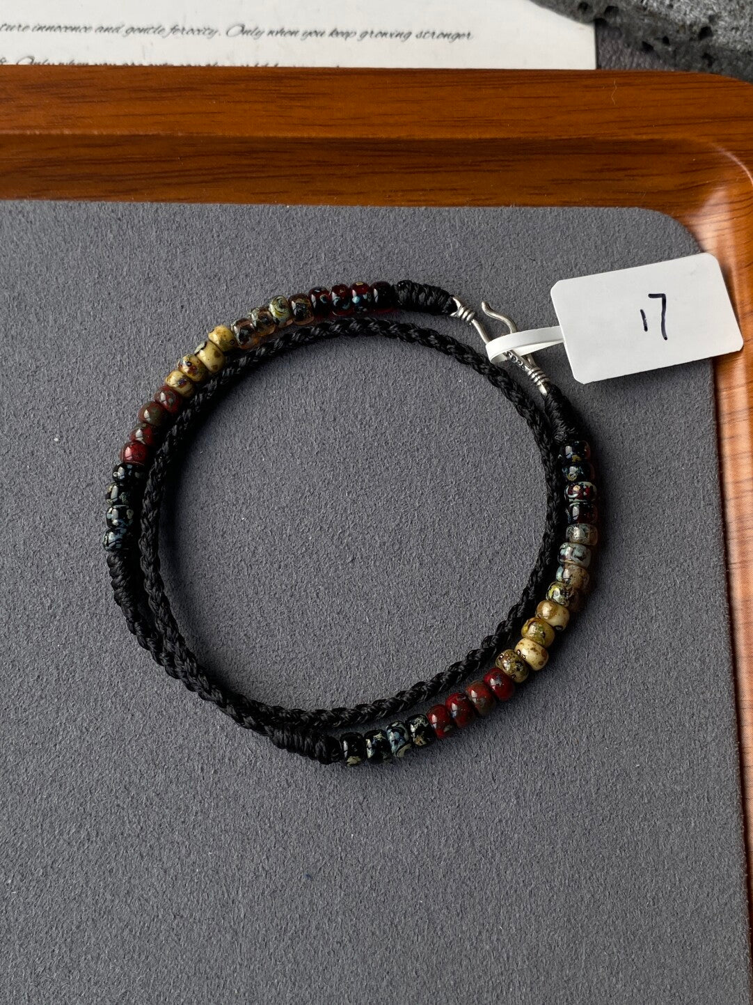 Eternal Black Tibetan Bracelet – Double-Strand Micro-Beaded Protection Braid