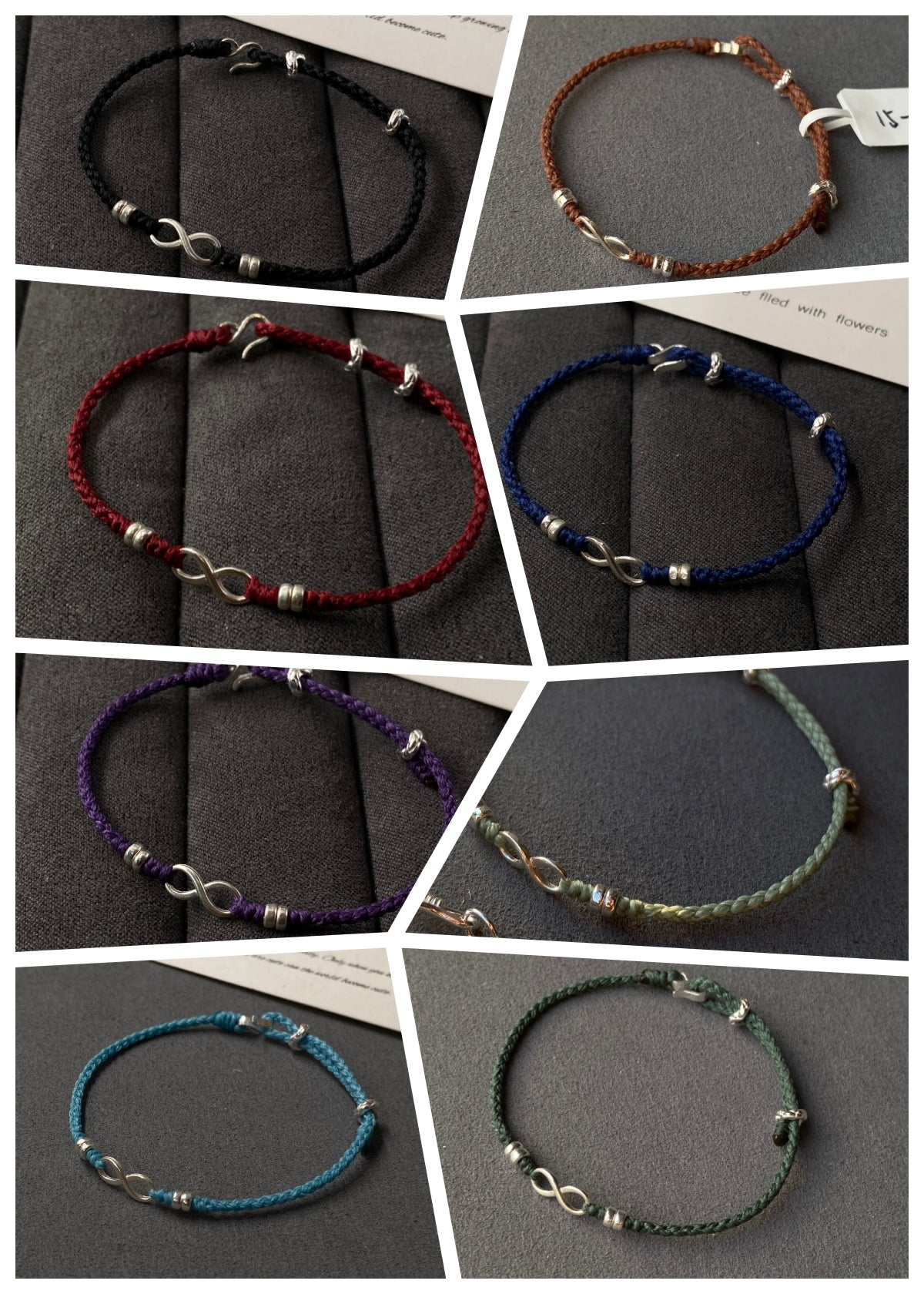 Sage Green String Bracelet - Handwoven Micro Waxed Cord