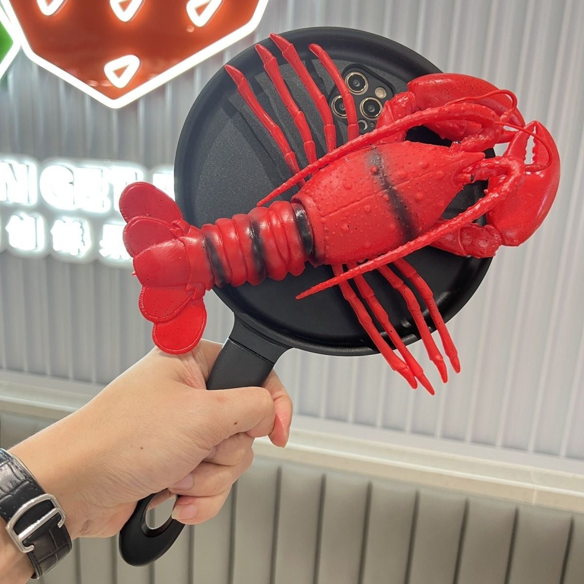 Funny Crab and Lobster Frying Pan Phone Case