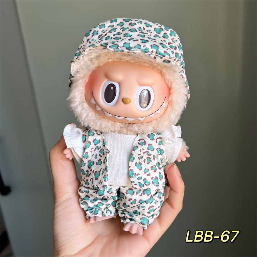 Labubu clothes-Green Leopard Print Set