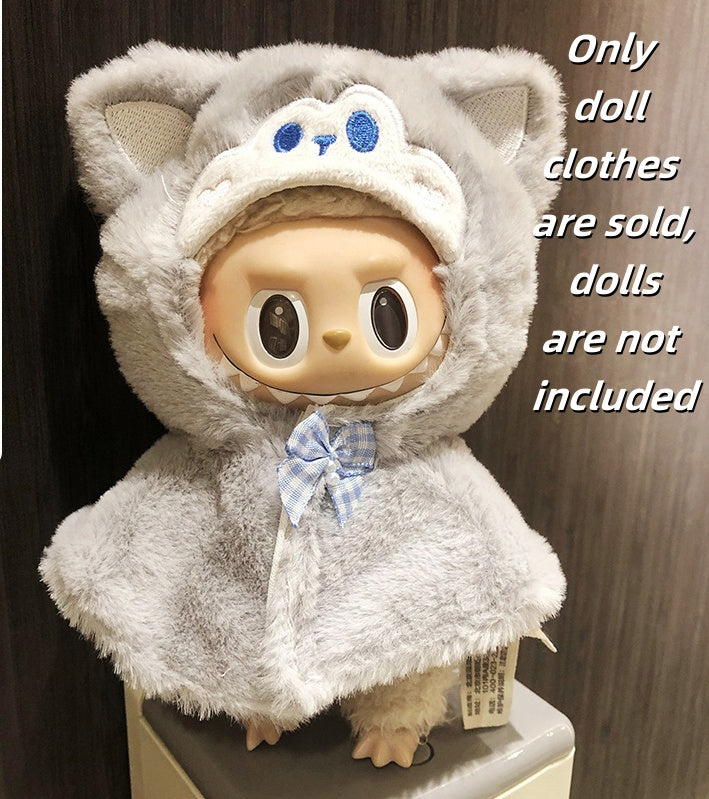 Labubu Clothes 17cm-Husky Doll Cape