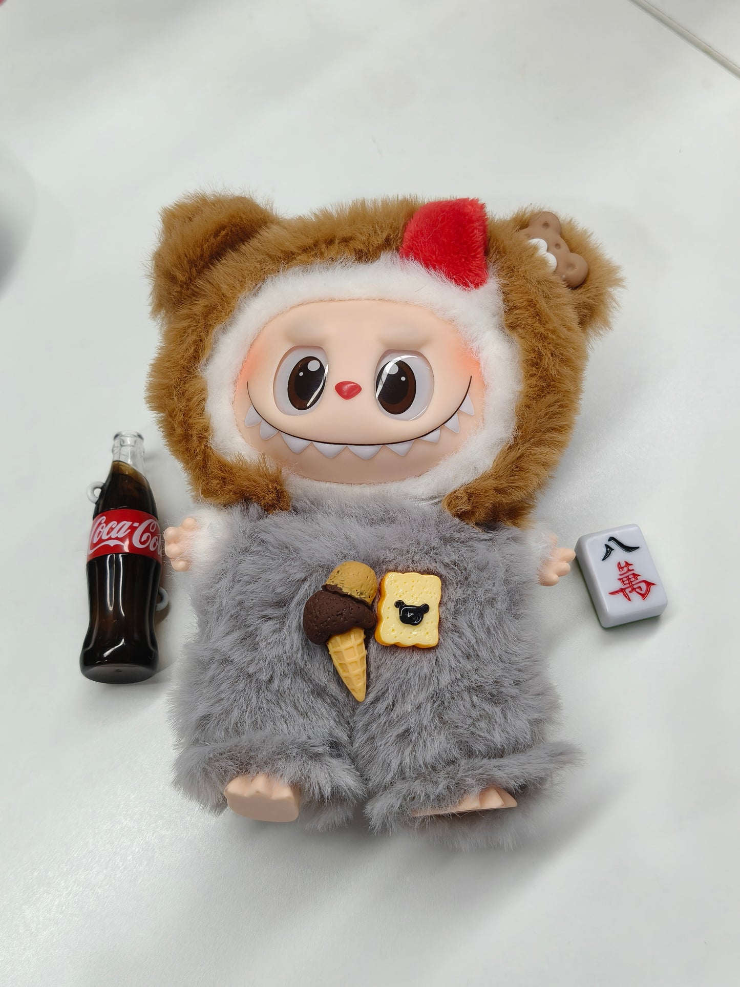 17cm Labubu Clothes-Ice Cream Cookie Bear