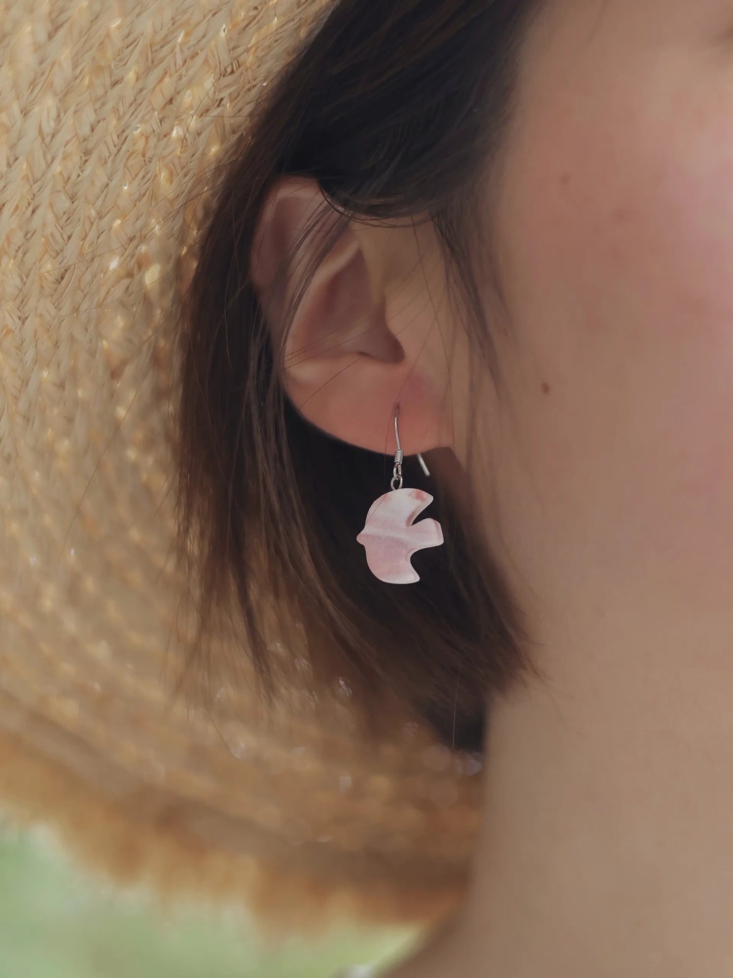 ‘In Flight’ Series Handcrafted Polymer Clay Earrings (S925 Sterling Silver)