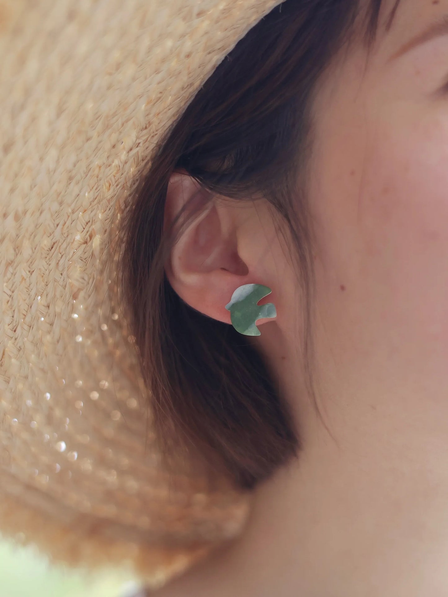 ‘In Flight’ Series Handcrafted Polymer Clay Earrings (S925 Sterling Silver)