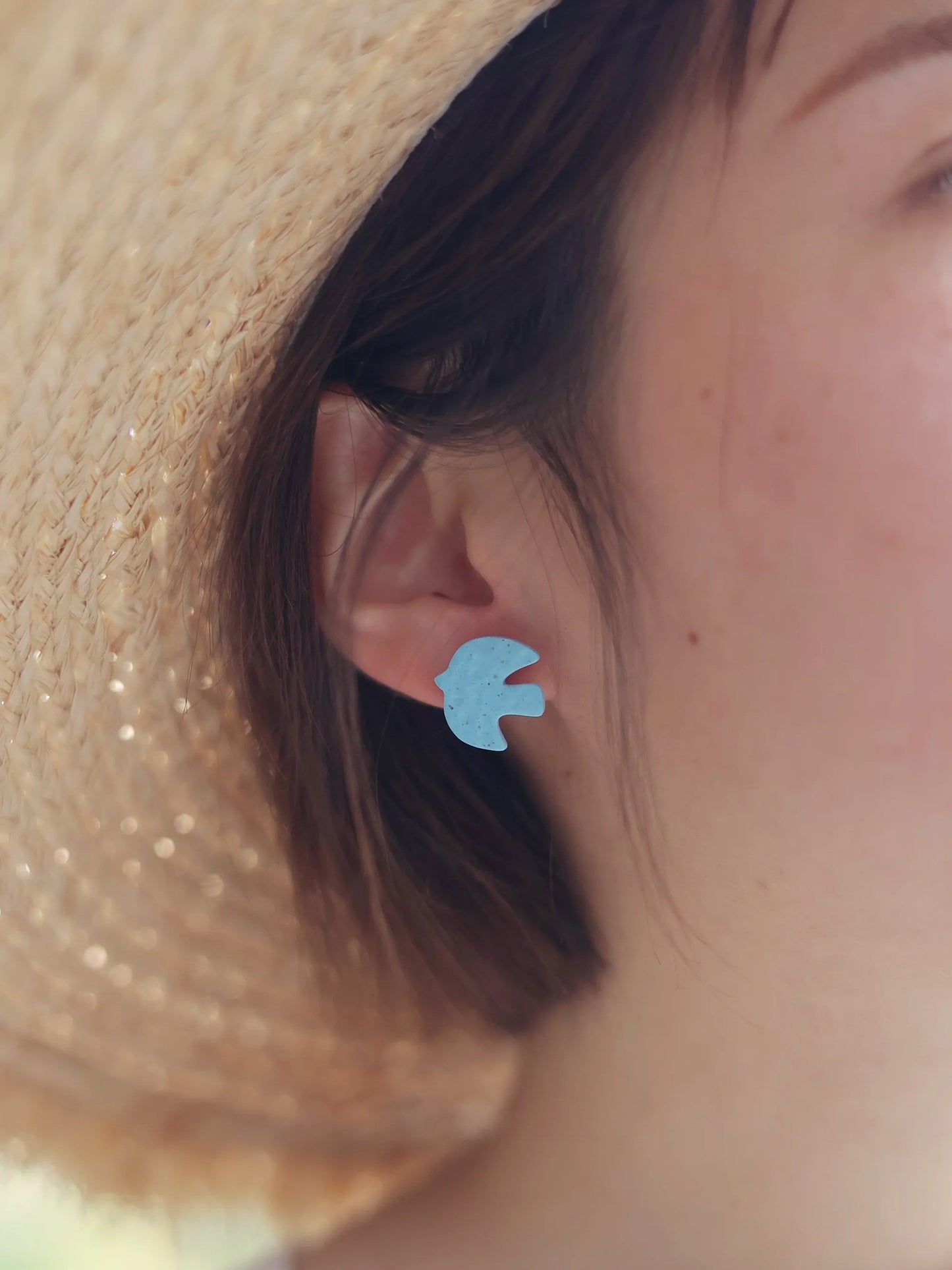 ‘In Flight’ Series Handcrafted Polymer Clay Earrings (S925 Sterling Silver)