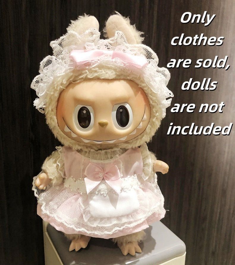 Labubu Clothes 17cm-Pink Lolita Dress