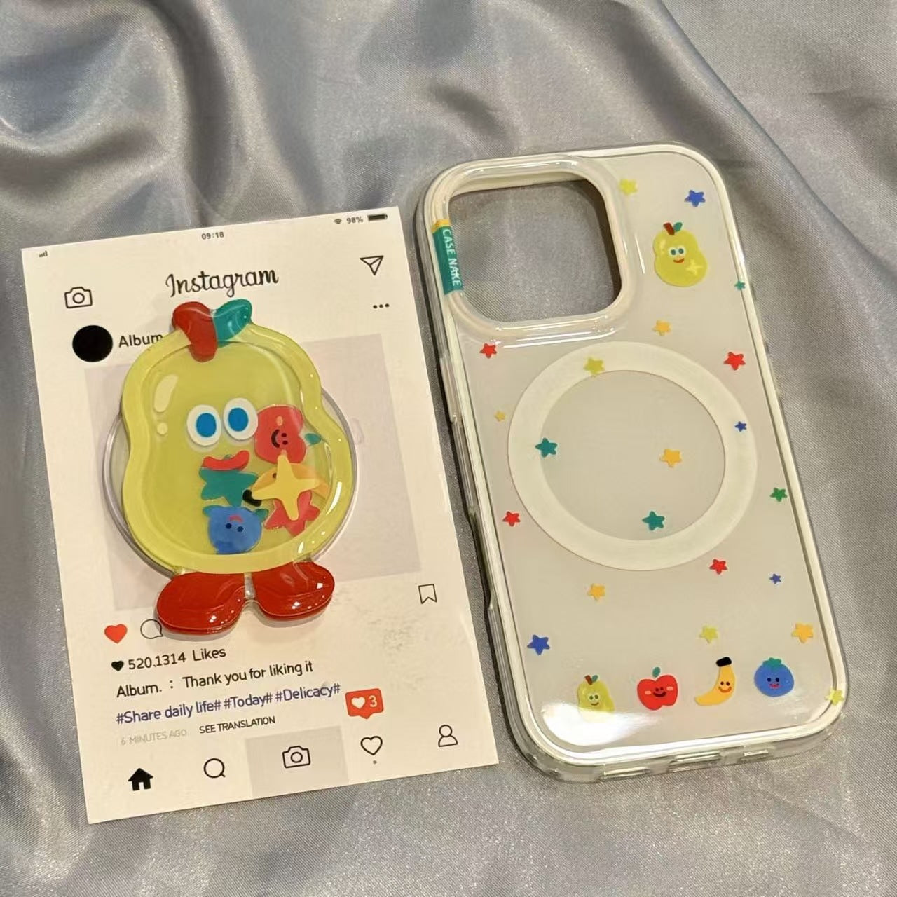 Star Shower Magnetic Case & Pear Buddy Wobble Stand