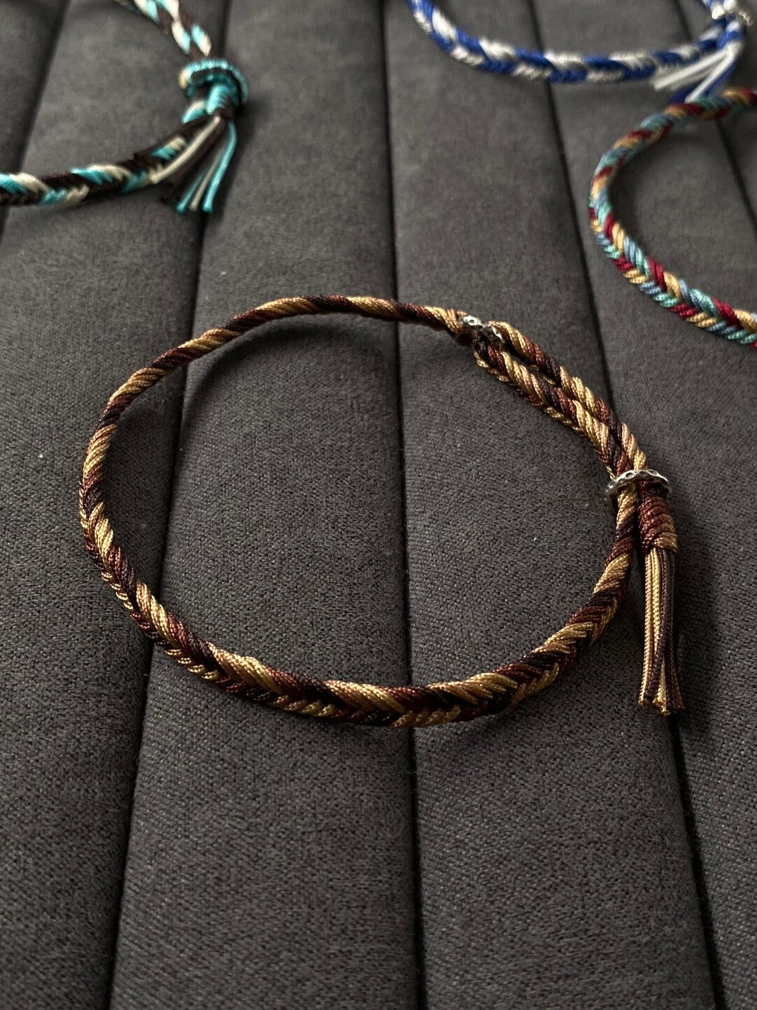 Tuscan Earth - Herringbone Bracelet- 925 Silver