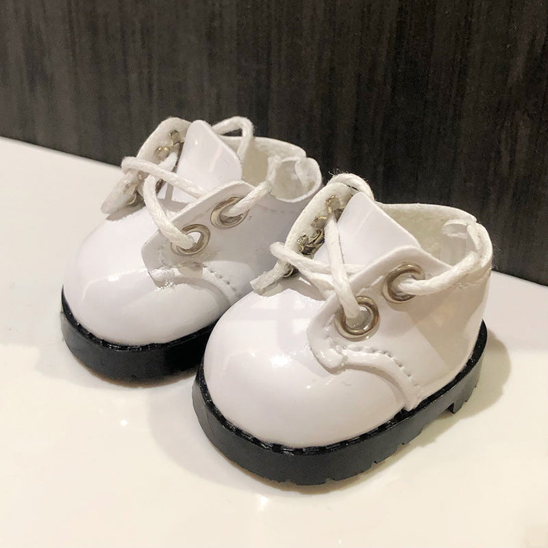 Labubu Doll Shoes-White Leather Shoes