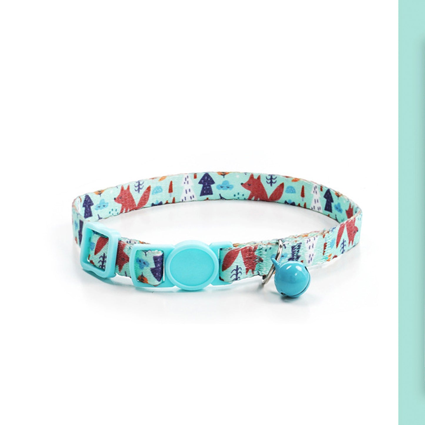 Adjustable Cat Dog Collar with Bell-Afternoon Beach