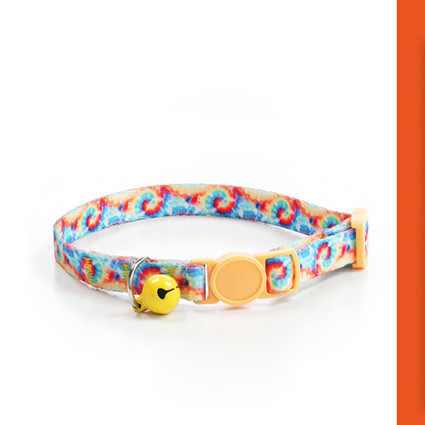 Adjustable Cat Dog Collar with Bell-Sunset Glow
