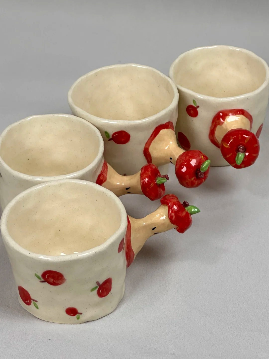 Original Apple Core Design Mug - Handcrafted Stoneware Coffee Cup