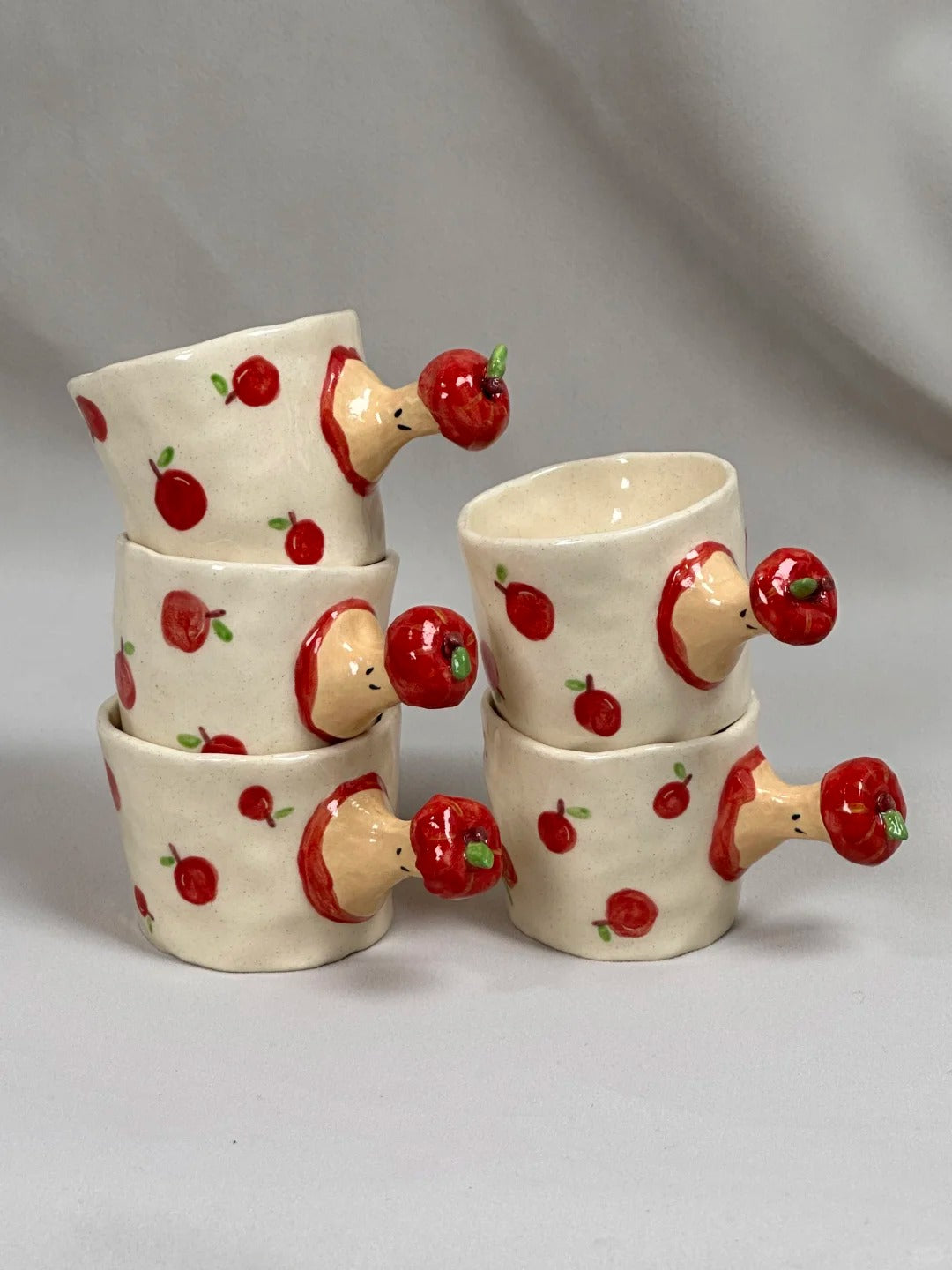 Original Apple Core Design Mug - Handcrafted Stoneware Coffee Cup