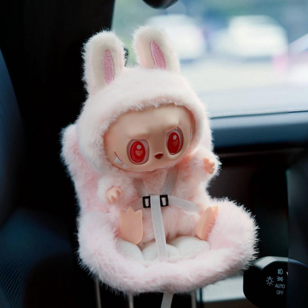 Labubu Pink Car Seat Cushion Set