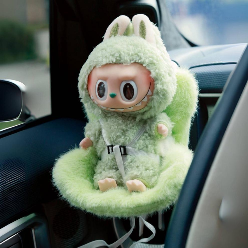 Labubu Green Car Seat Cushion Set