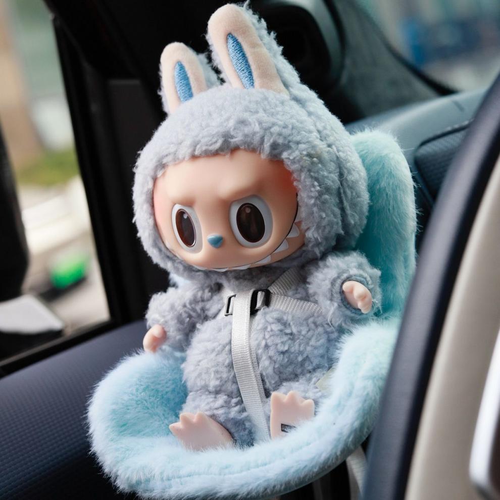 Labubu Blue Car Seat Cushion Set