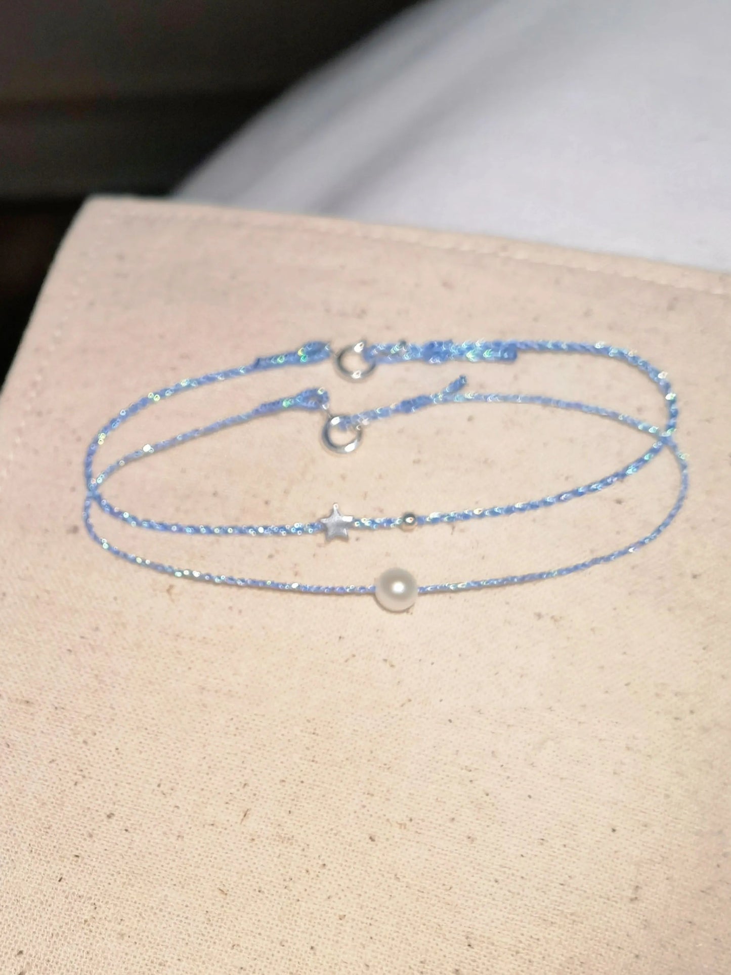 Dewlight Blue – Pearl or Star Bracelet