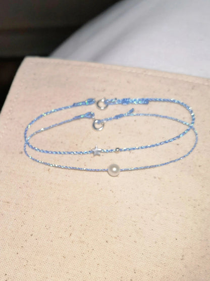Dewlight Blue – Pearl or Star Bracelet