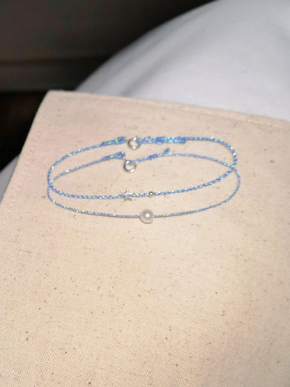 Dewlight Blue – Pearl or Star Bracelet