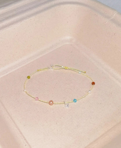 Dewlight Yellow – Pearl and Zircon Bracelet