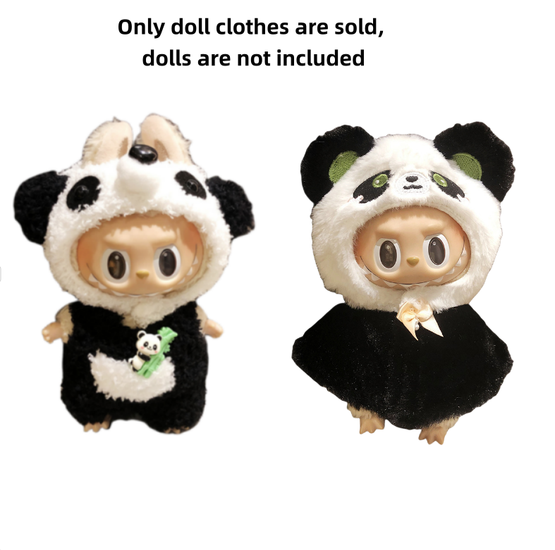 Labubu Clothes 17cm-Panda Baby Series Doll Outfits
