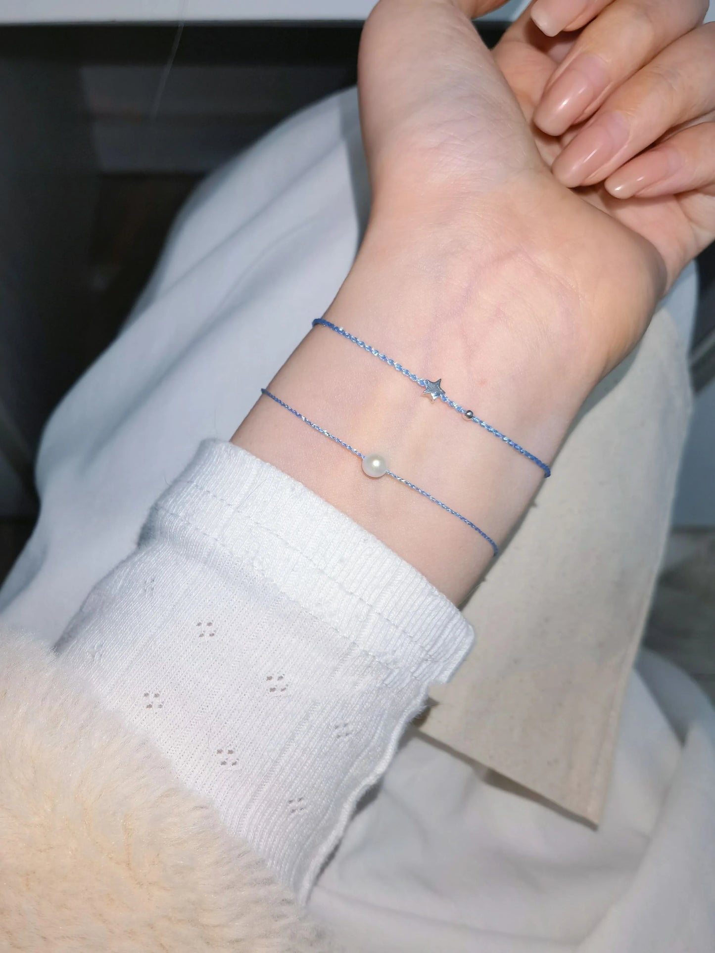 Dewlight Blue – Pearl or Star Bracelet