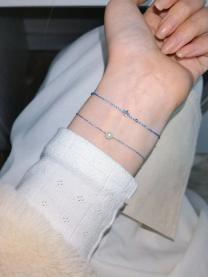 Dewlight Blue – Pearl or Star Bracelet