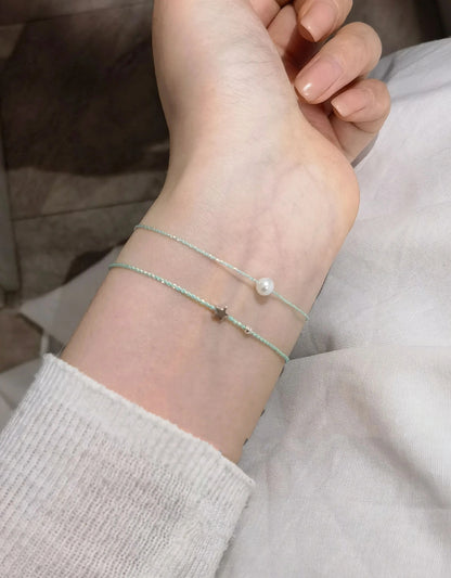 Dewlight Mint – Pearl or Star Bracelet