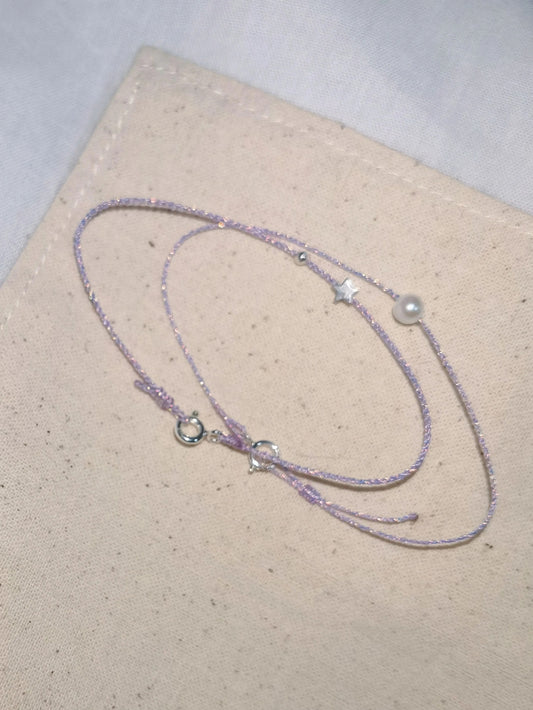 Dewlight Lavender – Pearl or Star Bracelet