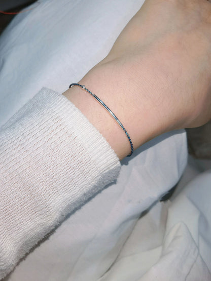 Dewlight Blue – Fine Sparkle Handwoven Bracelet