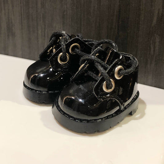 Labubu Doll Shoes-Black Leather Shoes