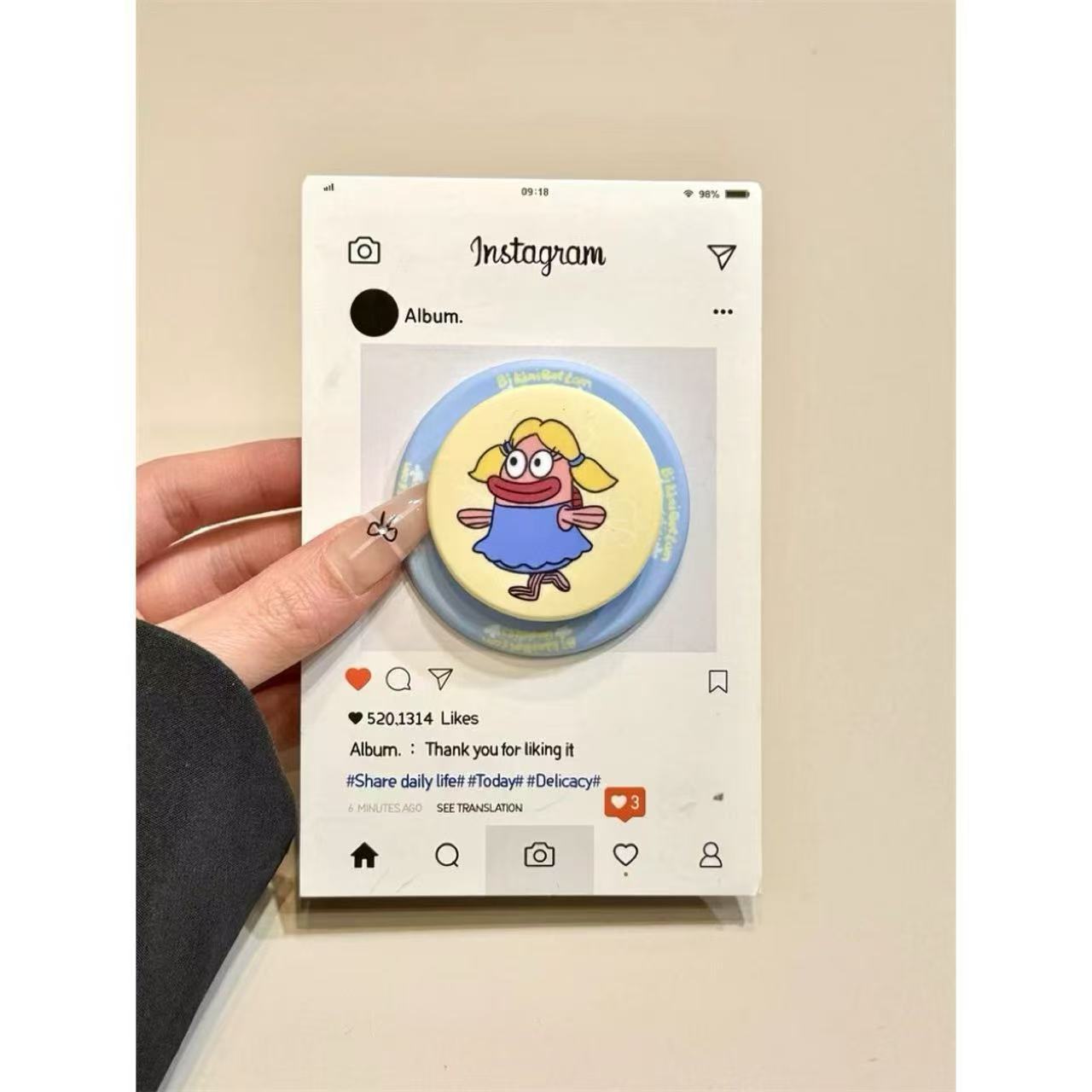 Blue Bikini Bottom Magnetic Phone Case & Rotating Stand Set
