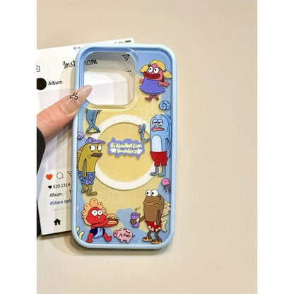 Blue Bikini Bottom Magnetic Phone Case & Rotating Stand Set