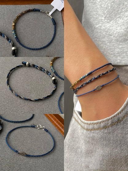 Blue Bracelet Trio Set- Himalayan, Nyx & Sun
