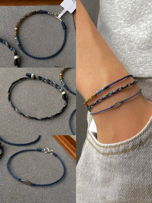 Blue Bracelet Trio Set- Himalayan, Nyx & Sun