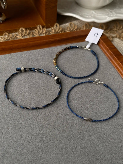 Blue Bracelet Trio Set- Himalayan, Nyx & Sun