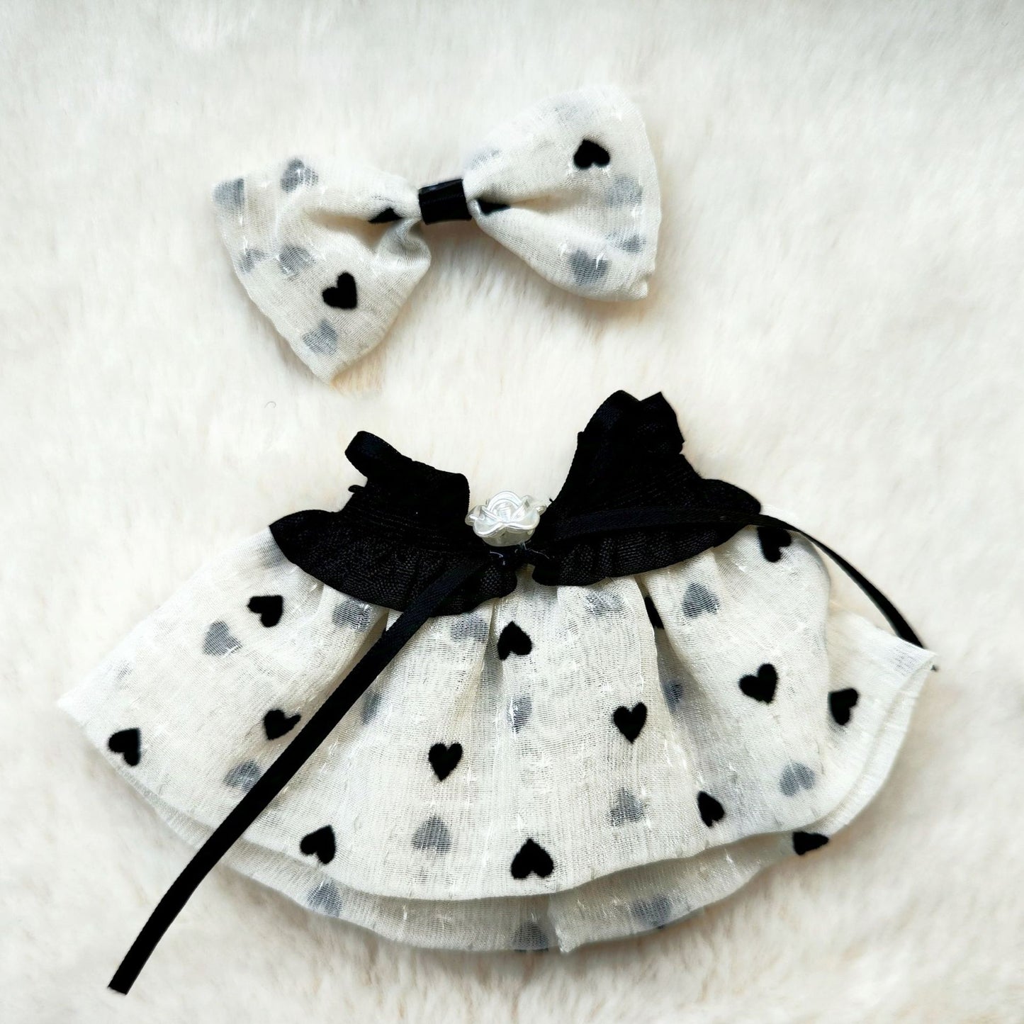 12-15cm labubu clothes-Bow-Embellished Dress