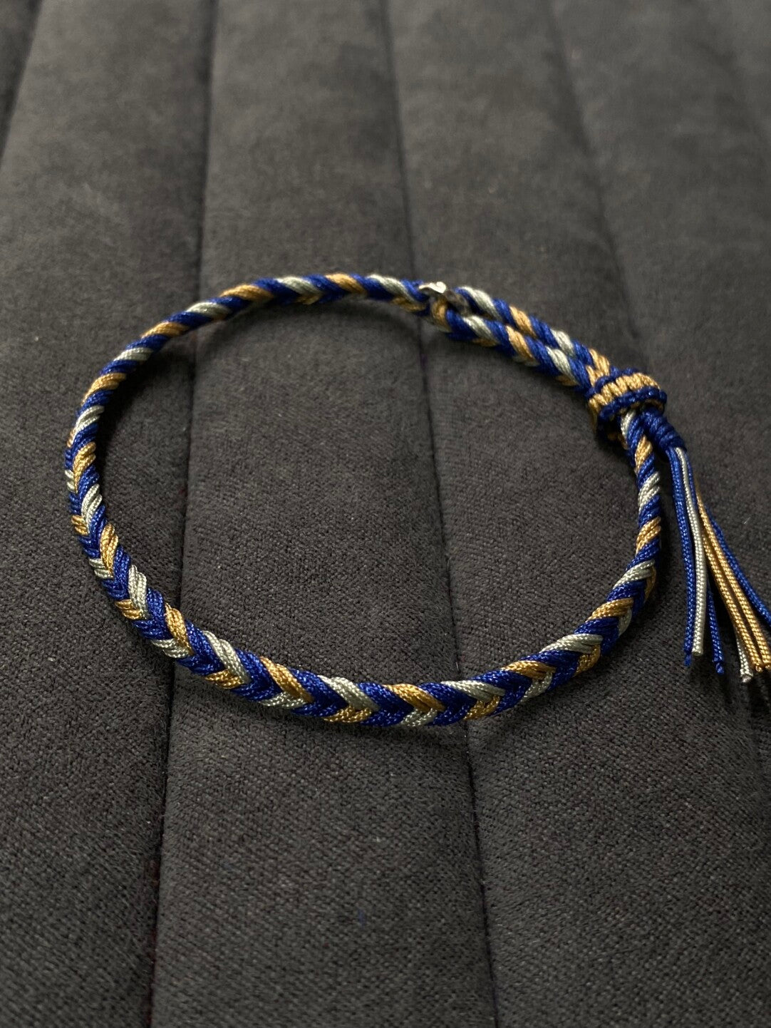 Cobalt Relic - Herringbone Bracelet- 925 Silver