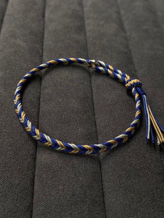 Cobalt Relic - Herringbone Bracelet- 925 Silver