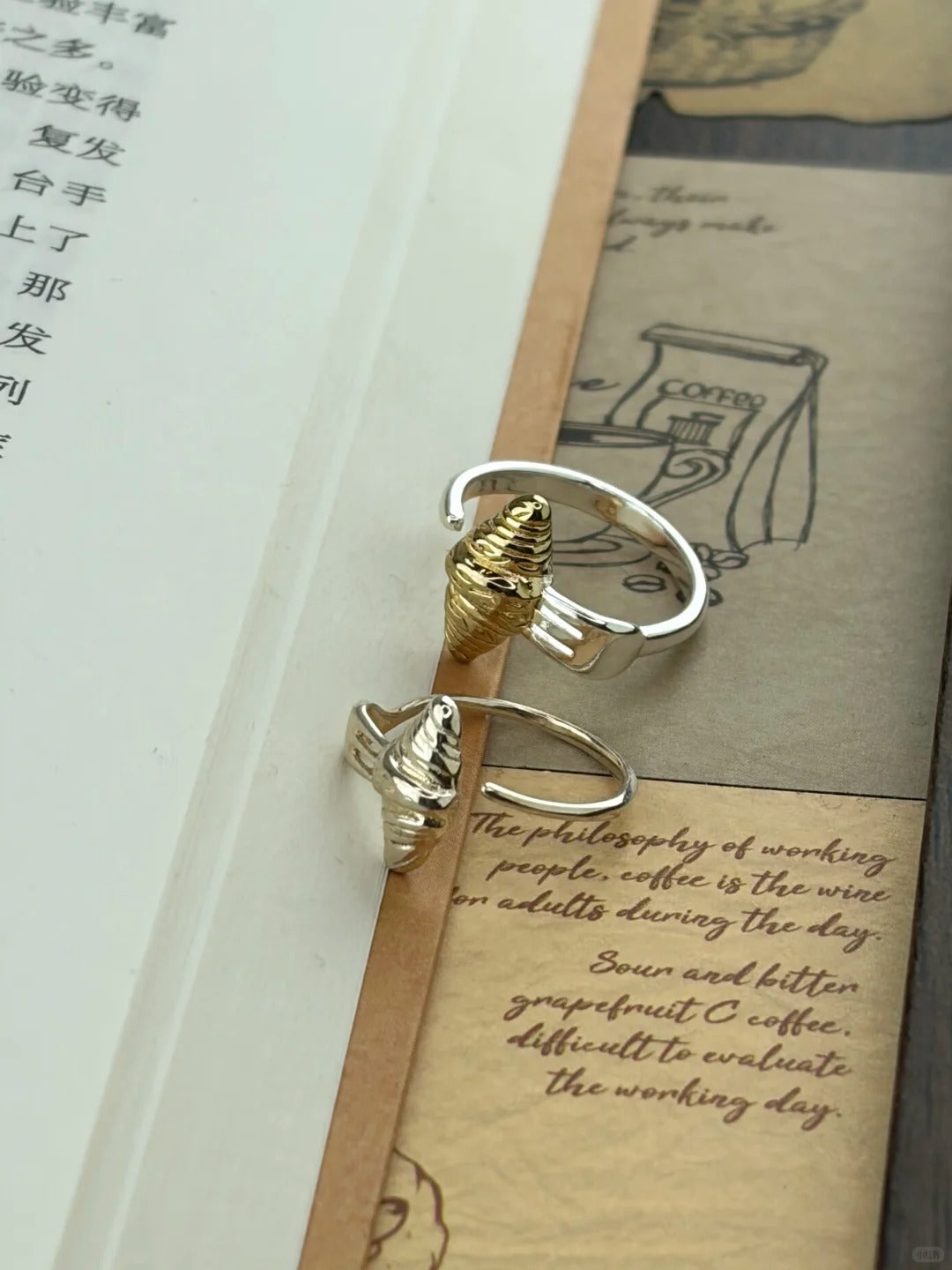 Croissant Love Silver Ring